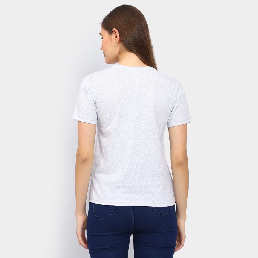 Ladies' Cotton T-Shirt, Melange Light Grey, large image number null